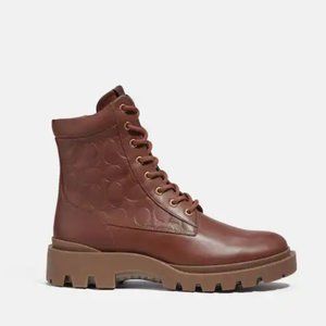 NWT COACH SADDLE SIGNATURE CITYSOLE BOOTS